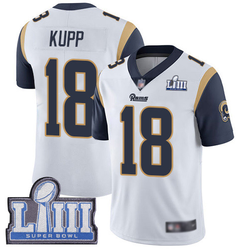 Los Angeles Rams Limited White Men Cooper Kupp Road Jersey NFL Football #18 Super Bowl LIII Bound Vapor Untouchable->los angeles rams->NFL Jersey